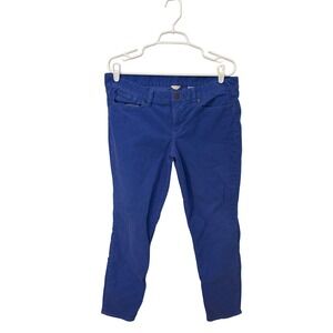 J.Crew Womens 32 Cobalt Blue Fine Wale Corduroy Slim Stretch Pants RN77388